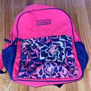 Vera Bradley Pink Flower Pattern Backpack